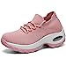 Sneaker Hausschuhe rosa Mesh Schuhe Dicke Kissen weiße Turnschuhe für Frauen Slip auf Leder 