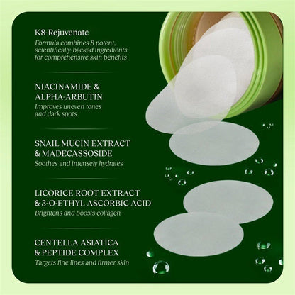 Koreanische Essence Pads zur Faltenreduzierung – lassen dunkle Flecken und Fältchen schnell verschwinden 🌿 | ⏳ Zeitlich begrenztes Angebot! 