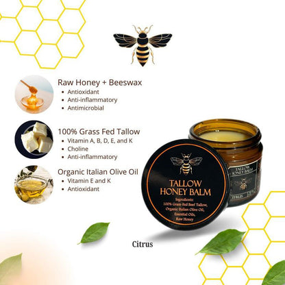 Organic Beef Tallow Honey Balm